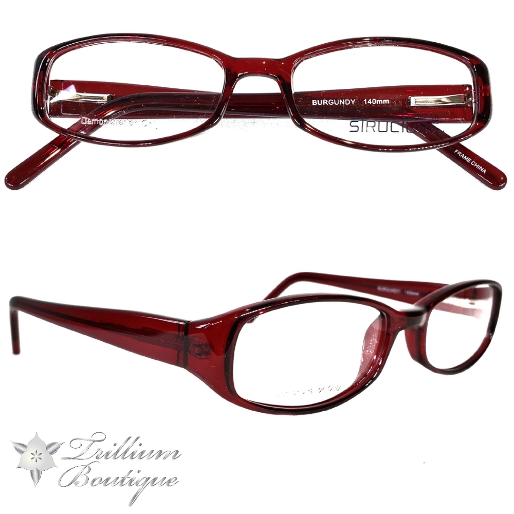 Structure 93 Women's Burgundy Glasses Frames